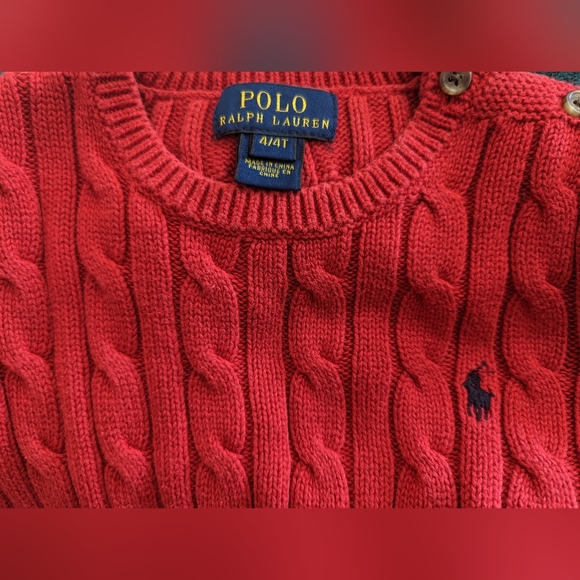 Ralph Lauren red jumper size 4 years old - Picture 3 of 8